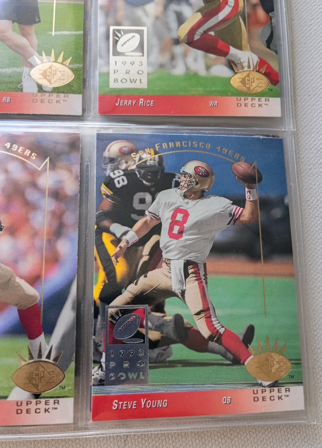 1993 UPPER DECK SP COMPLETE FOOTBALL CARD SET 1-270 NM IN NEW SLEEVES