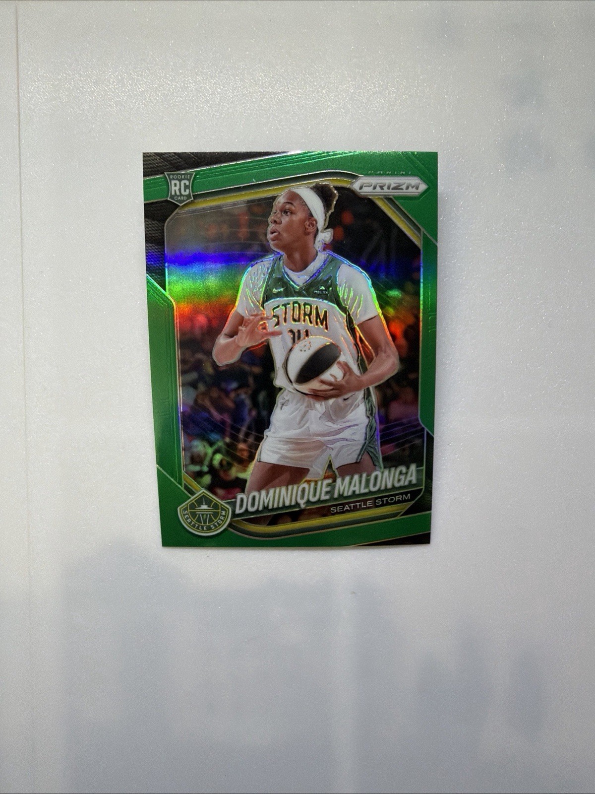 2025 Panini Prizm WNBA #116 Dominique Malonga Green Prizms