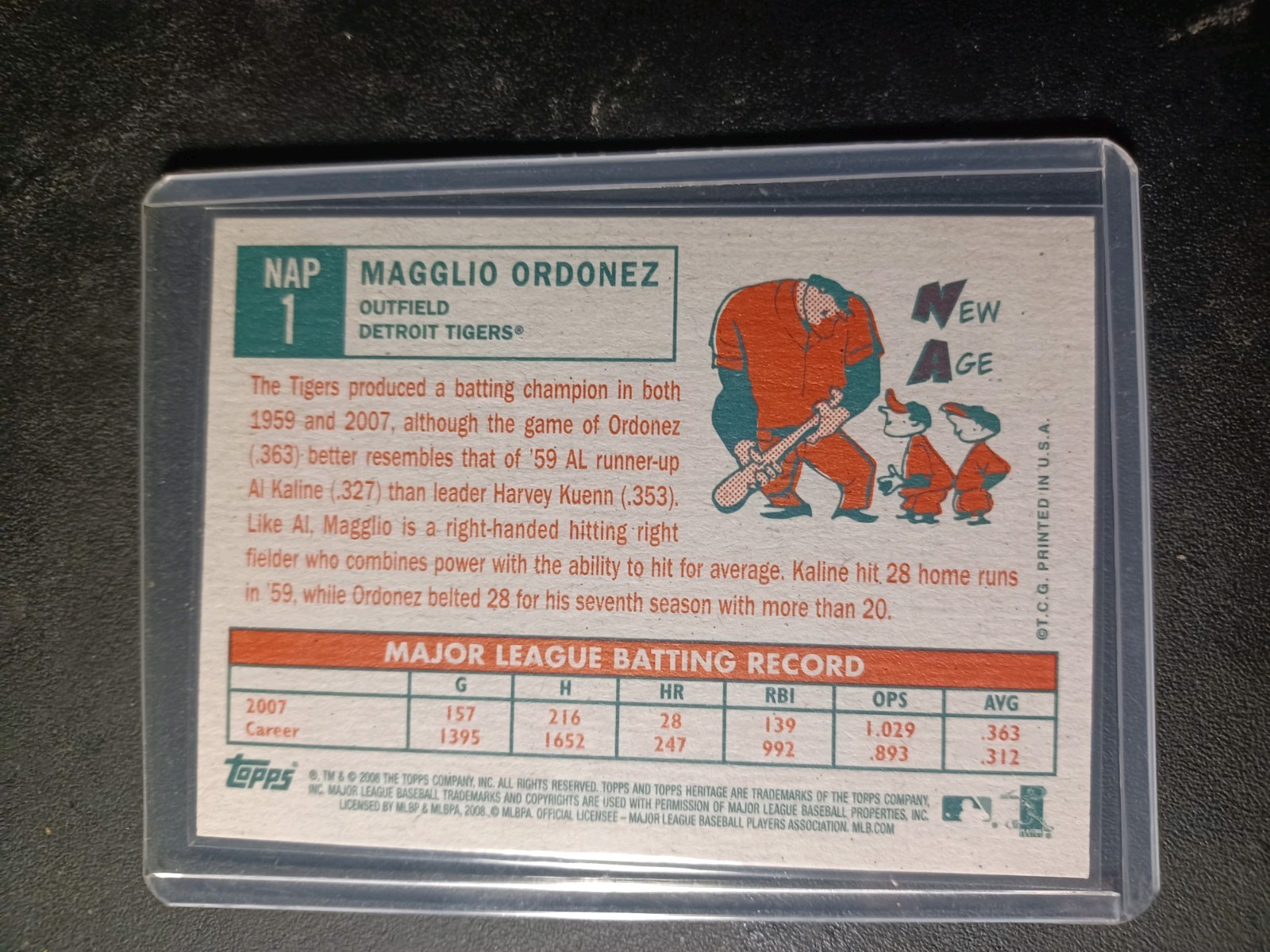 2008 Topps Heritage New Age Performers #NAP1 Magglio Ordonez-Detroit Tigers