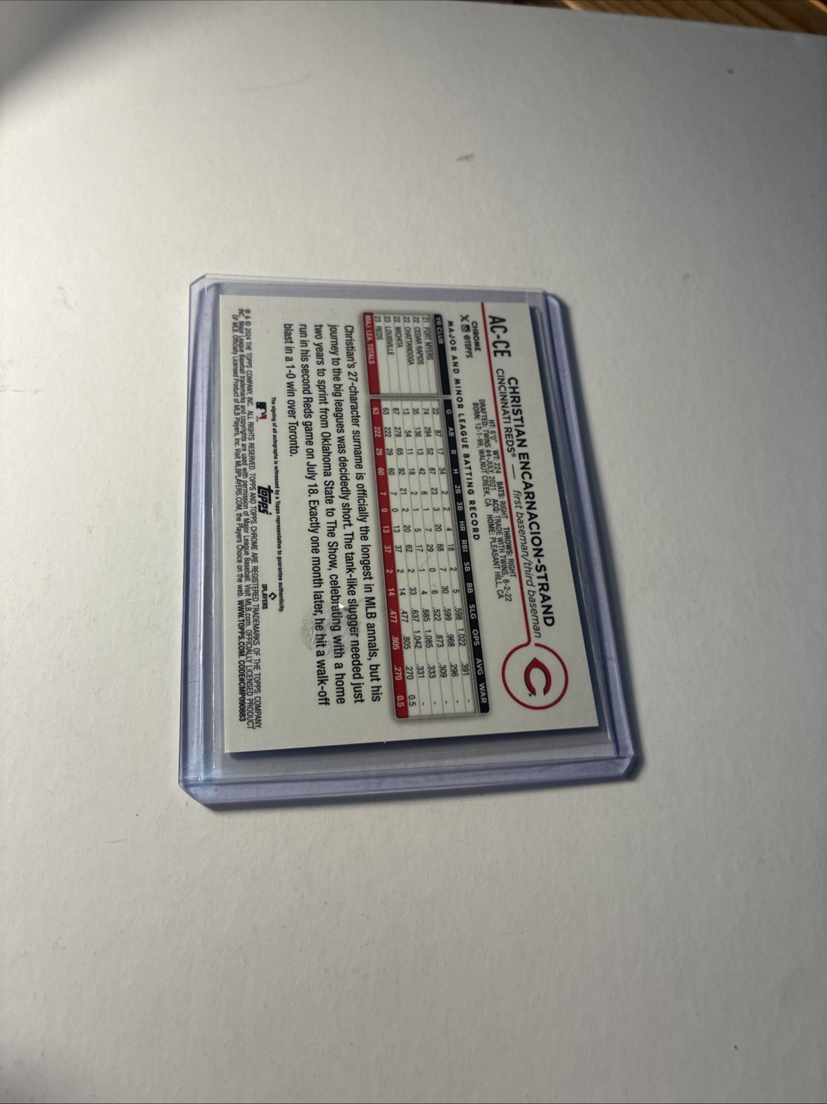 2024 Topps Chrome – Rookie Autographs Christian Encarnacion-Strand #RA-CEN (AU,