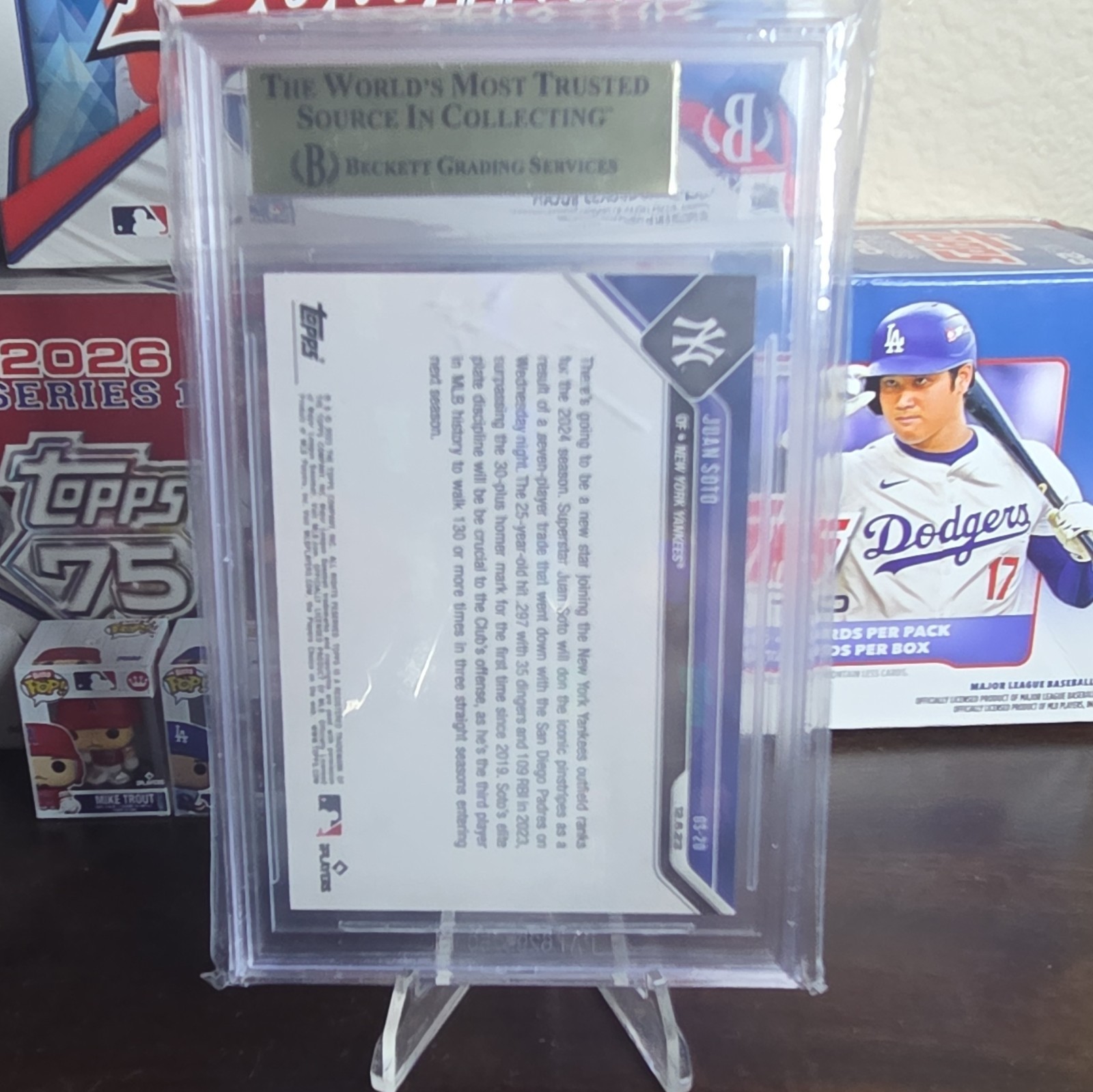 Topps 2023 Now Offseason Juan Soto NY Yankees #OS-20 Insert BGS PRISTINE 10