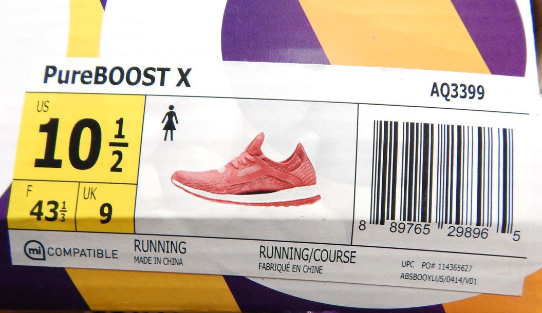 2016 Adidas PureBOOST X Red/White Running Shoe Size Womens 10.5