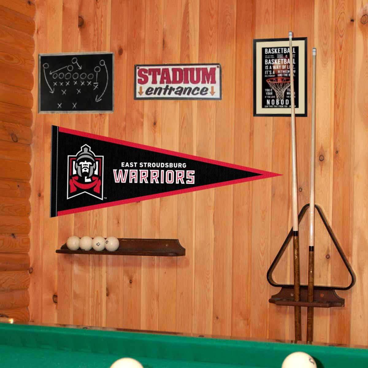 East Stroudsburg University Warriors 12 in X 30 in College Pennant