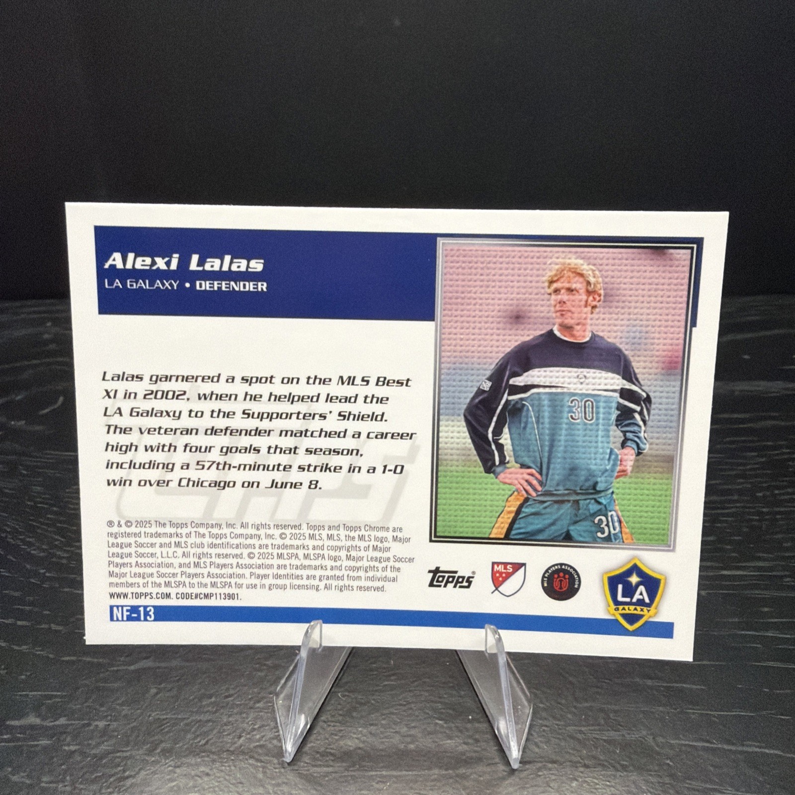 Alexi Lalas 2025 Topps Chrome MLS Donut Holes NF-13 LA Galaxy