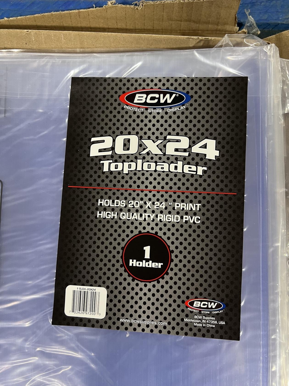 Case of 25 BCW 20×24 Topload Holders | Rigid PVC Poster Holder and Print