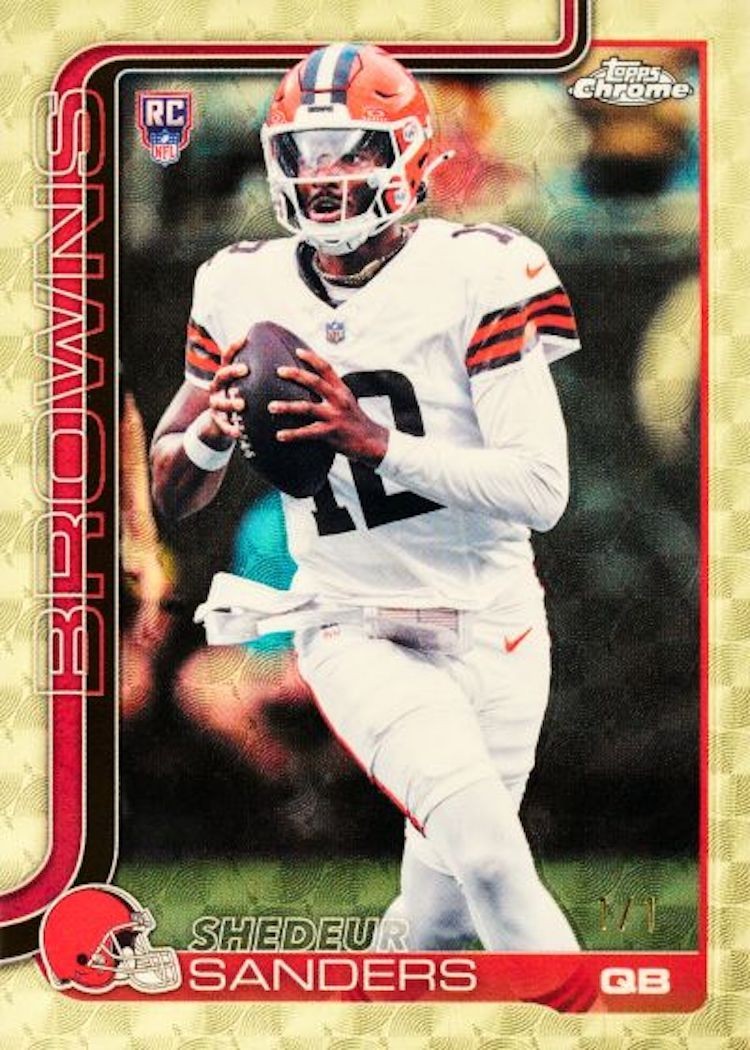 2025 Topps Chrome Football NFL Trading Cards Mega Box – X-Fractors 🔥