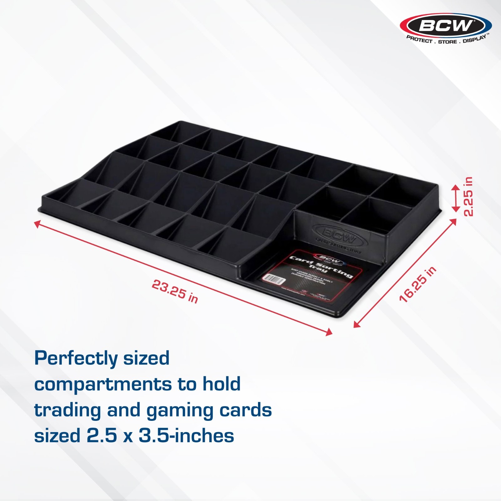 2-PACK BCW 24 Cell Black Card Sorting Tray Organizer Holder for Trading Cards