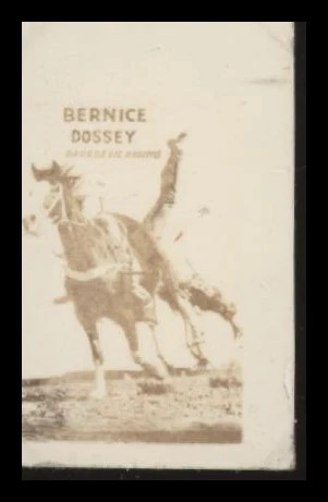 1948 TOPPS MAGIC PHOTOS BERNICE DOSSEY 2H EX GENERAL SPORTS HORSE RACING