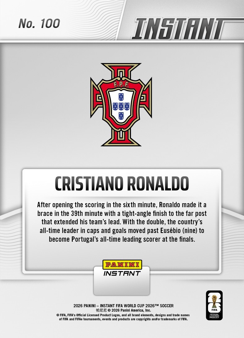 *PRESALE* 2026 Panini Instant FIFA World Cup Cristiano Ronaldo #100 ~ Portugal