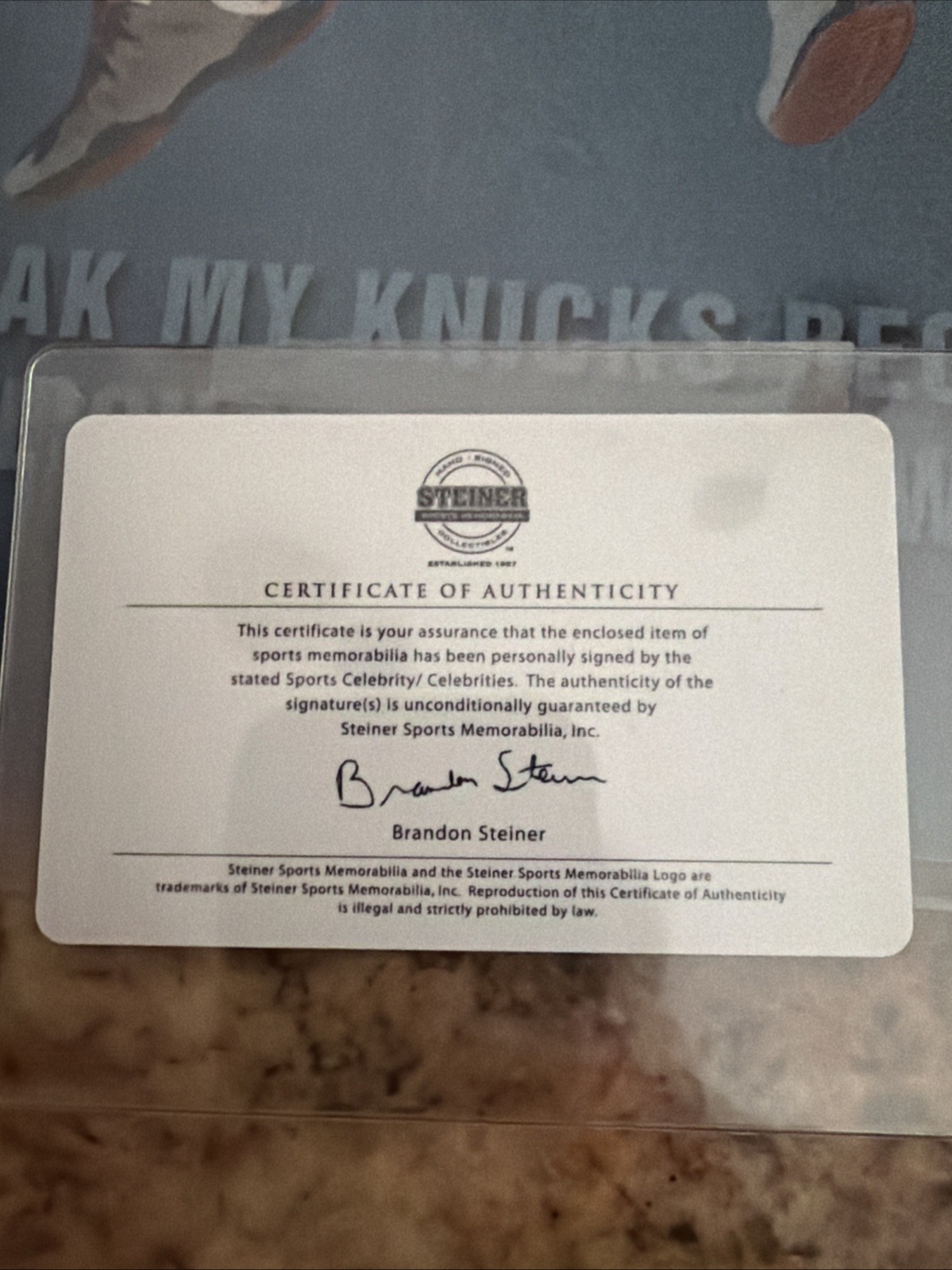 Carmelo Anthony Bernard King 60 Point New York Knicks signed 16×20 Photo Steiner