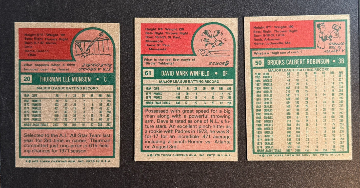 1975 Topps Baseball Complete Set. 660 Cards in Zip Binder. VG-EX