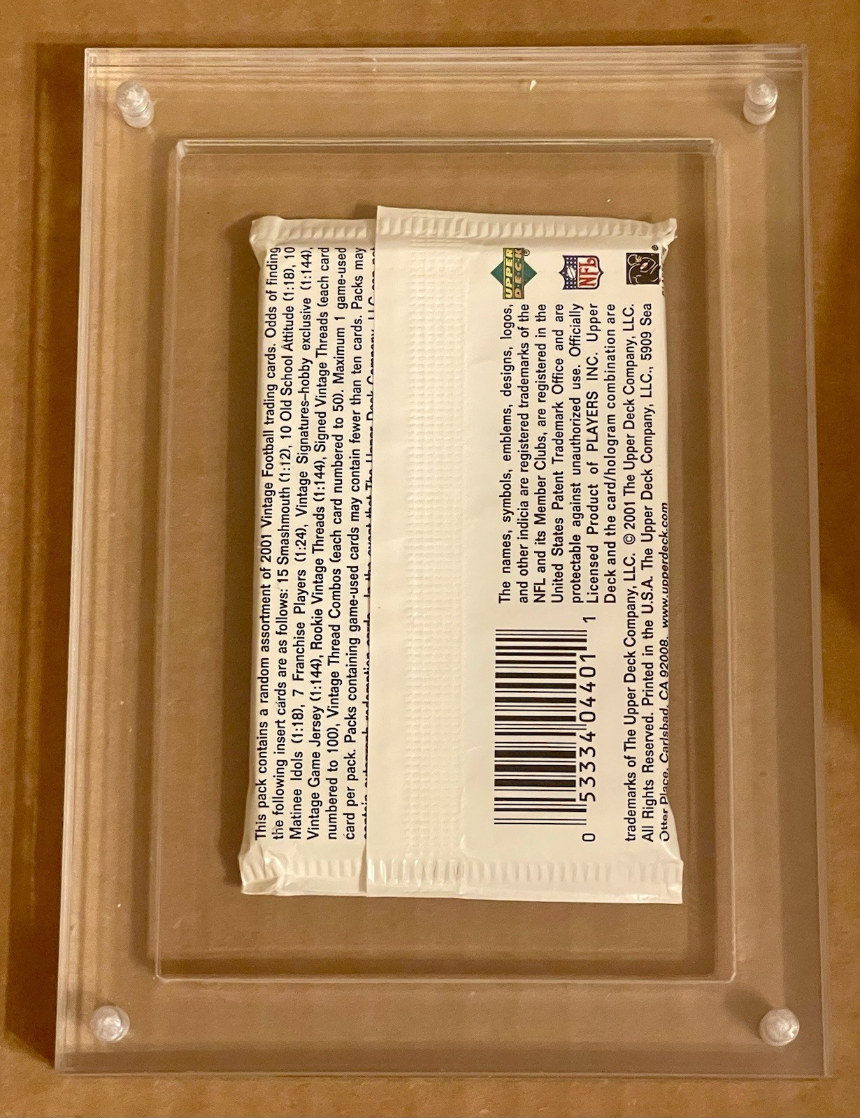 (5) Clear Acrylic Holder Display For Foil Pack Or Wax Pack