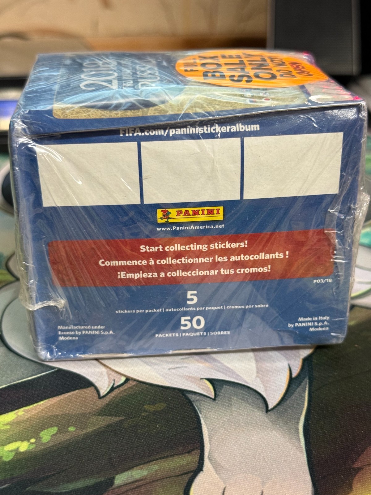 2018 Panini Russia FIFA World Cup Soccer Stickers New Factory Sealed 50 Pack Box