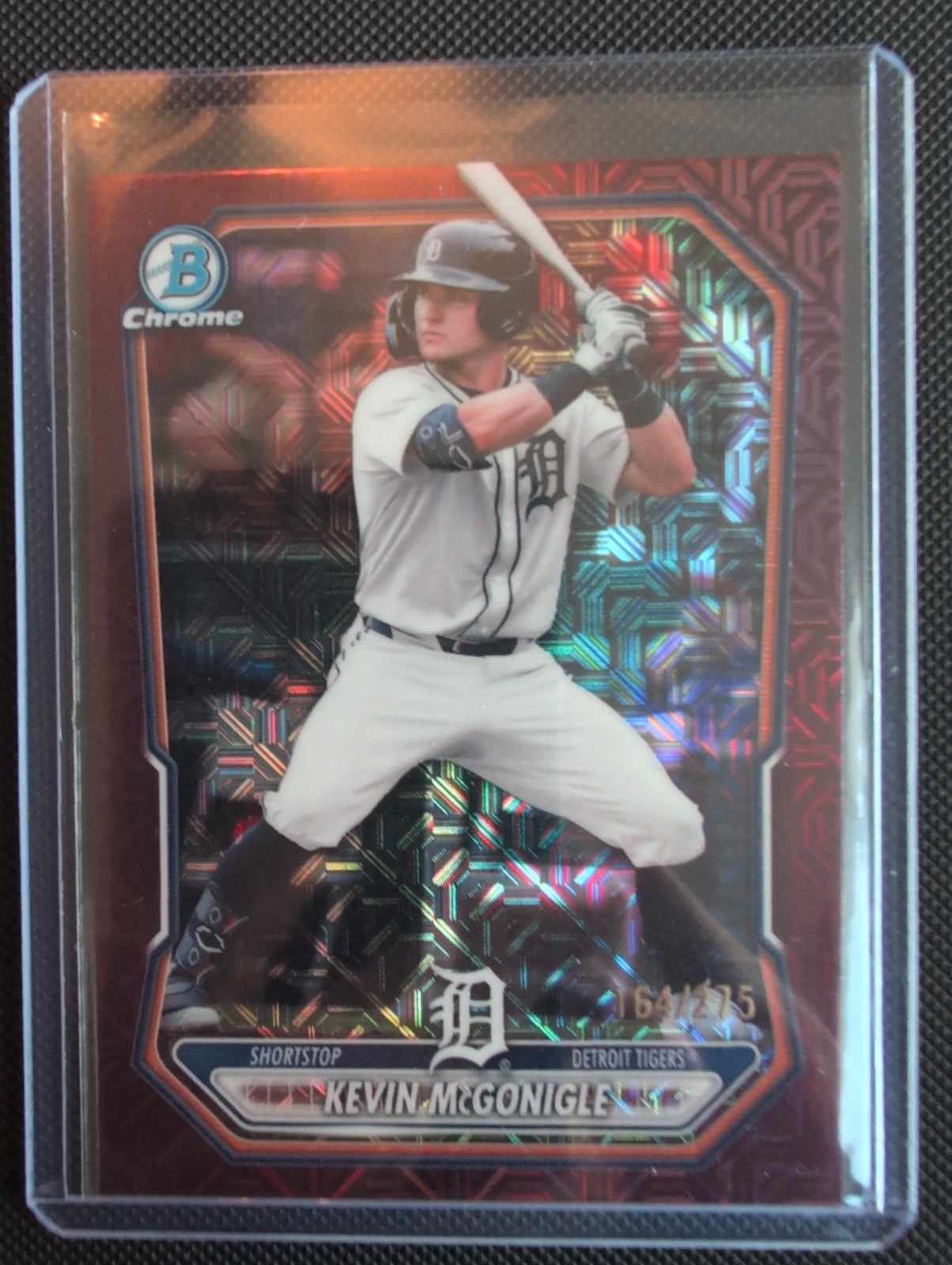2026 Bowman Mega Box Kevin Mcgonigle Burgundy Mojo Refractor /275 – TIGERS