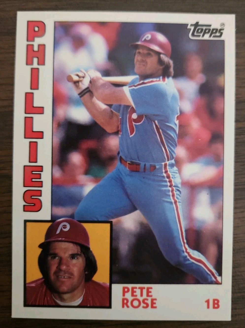 1984 TOPPS Tiffany Pete Rose Philadelphia Phillies Baseball Card #300