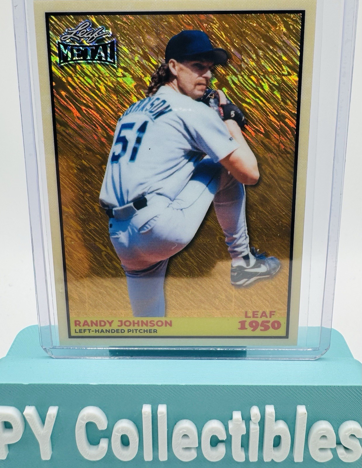 2026 1950 Leaf Metal RANDY JOHNSON Gold Refractor 1/1 Pre-Production Mariners