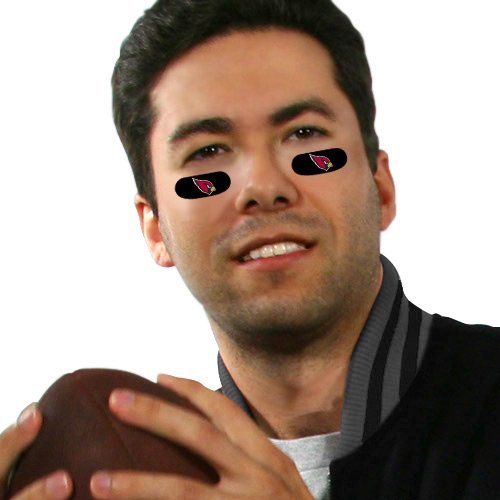 Arizona Cardinals NFL Eye Black Strips – 6 Vinyl Face Decorations