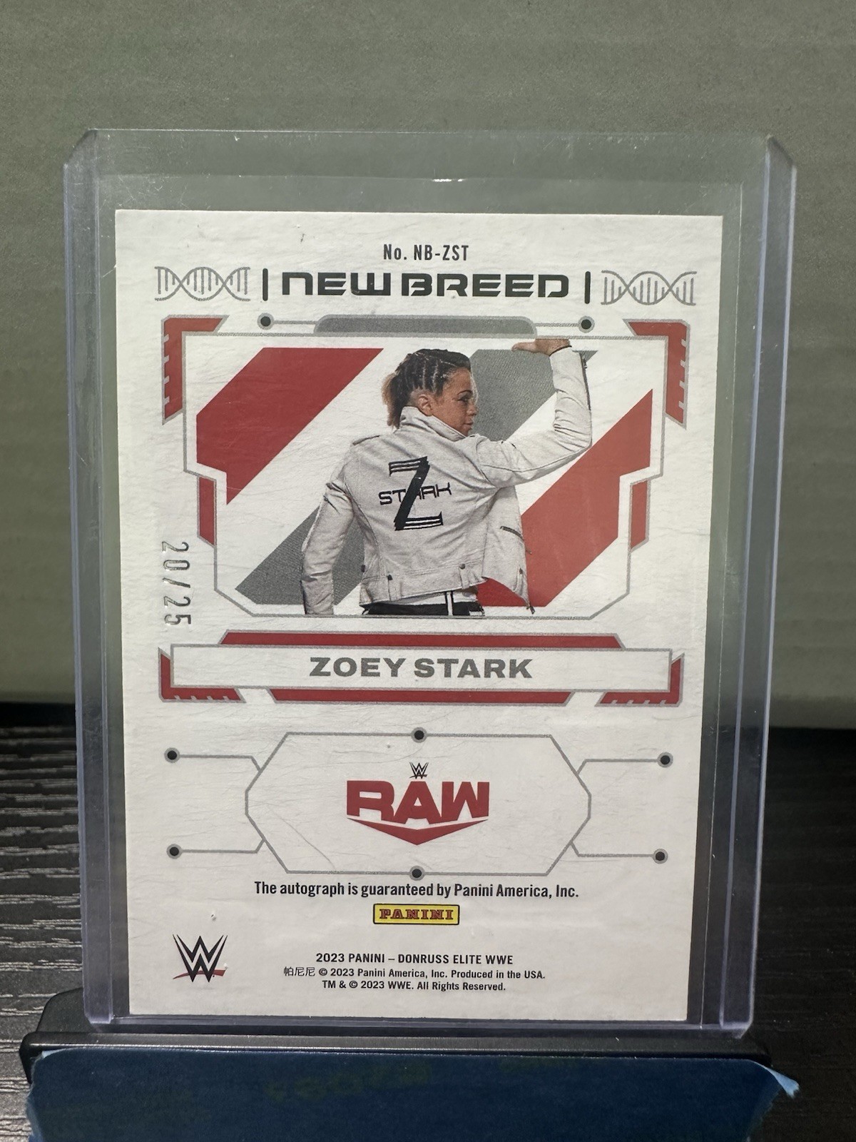 2023 Panini Donruss Elite WWE New Breed Autographs Zoey Stark /25