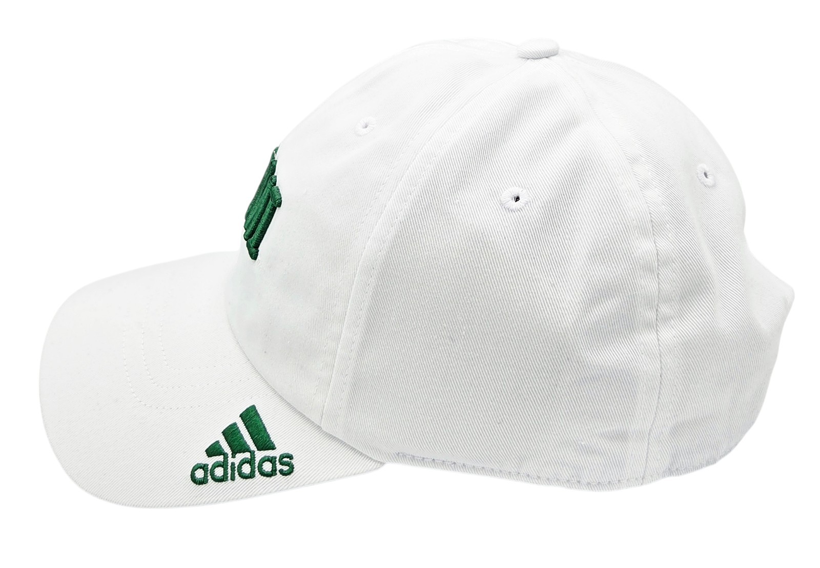 Miami Hurricanes Adidas Locker Room Slouch White Relaxed-Fit Strapback Hat Cap