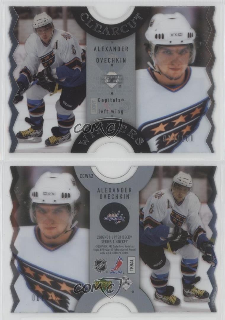 2007-08 Upper Deck Clear Cut Winners 34/100 Alex Ovechkin Alexander #CCW42 1pc9