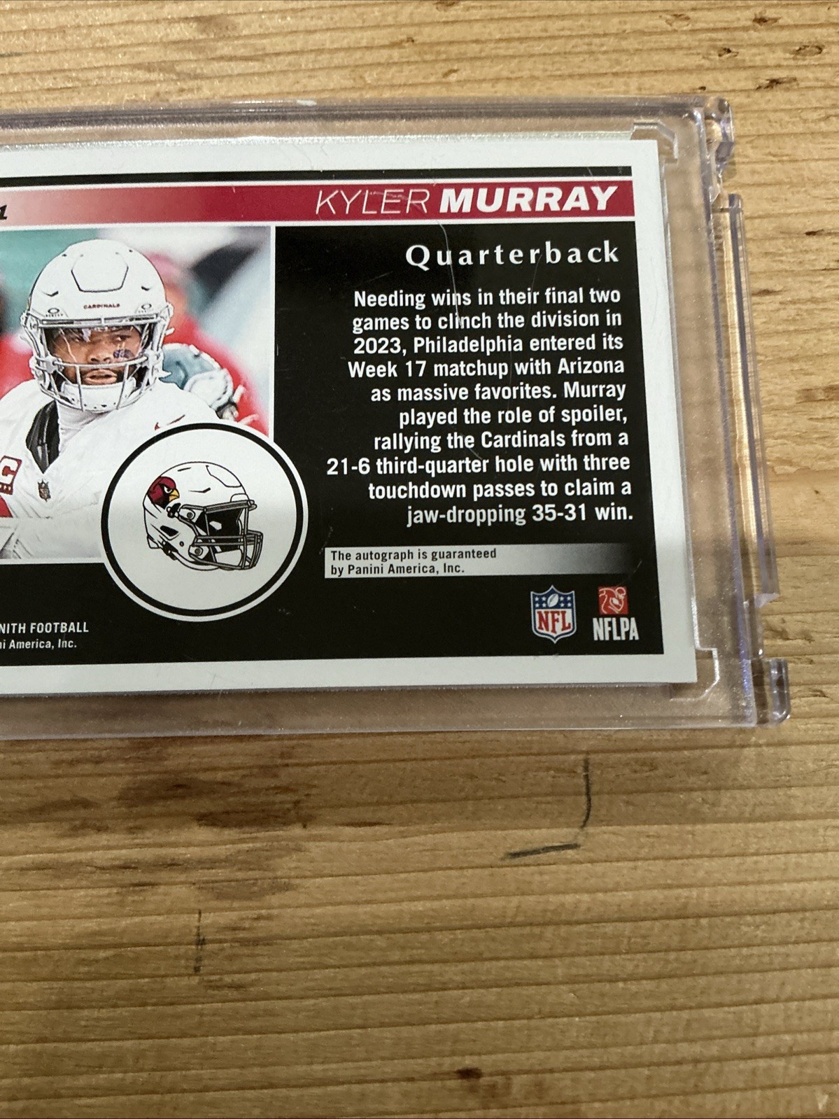 2024 Panini Zenith – Kyler Murray #1 Red Red Zone Autographs /49 (AU)