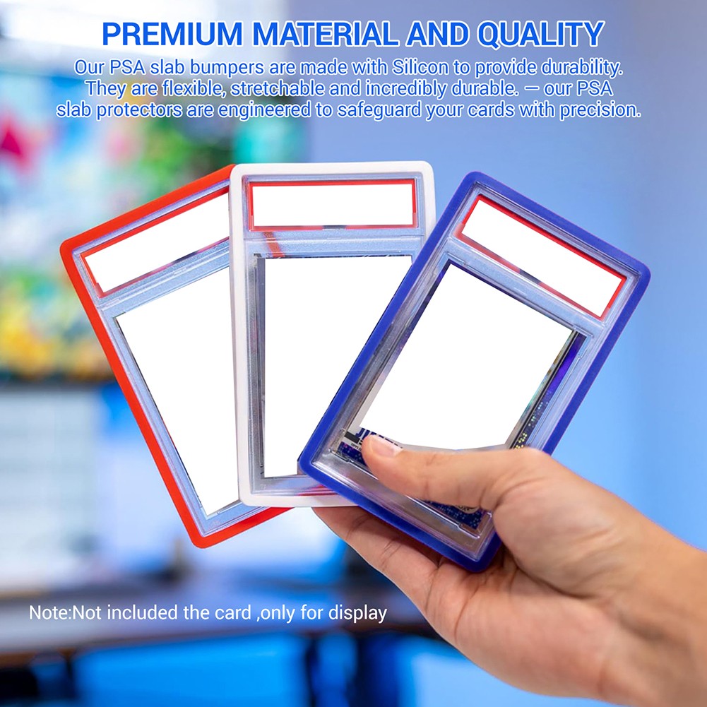 10X Silicone Bumper Guard Slab Protector Shock Absorption For PSA Graded Cards
