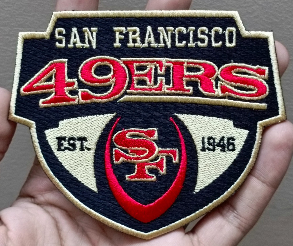 2Pcs San Francisco 49ers NFL Team Logo Iron On Patch-Sew Patch-Embroidered Patch