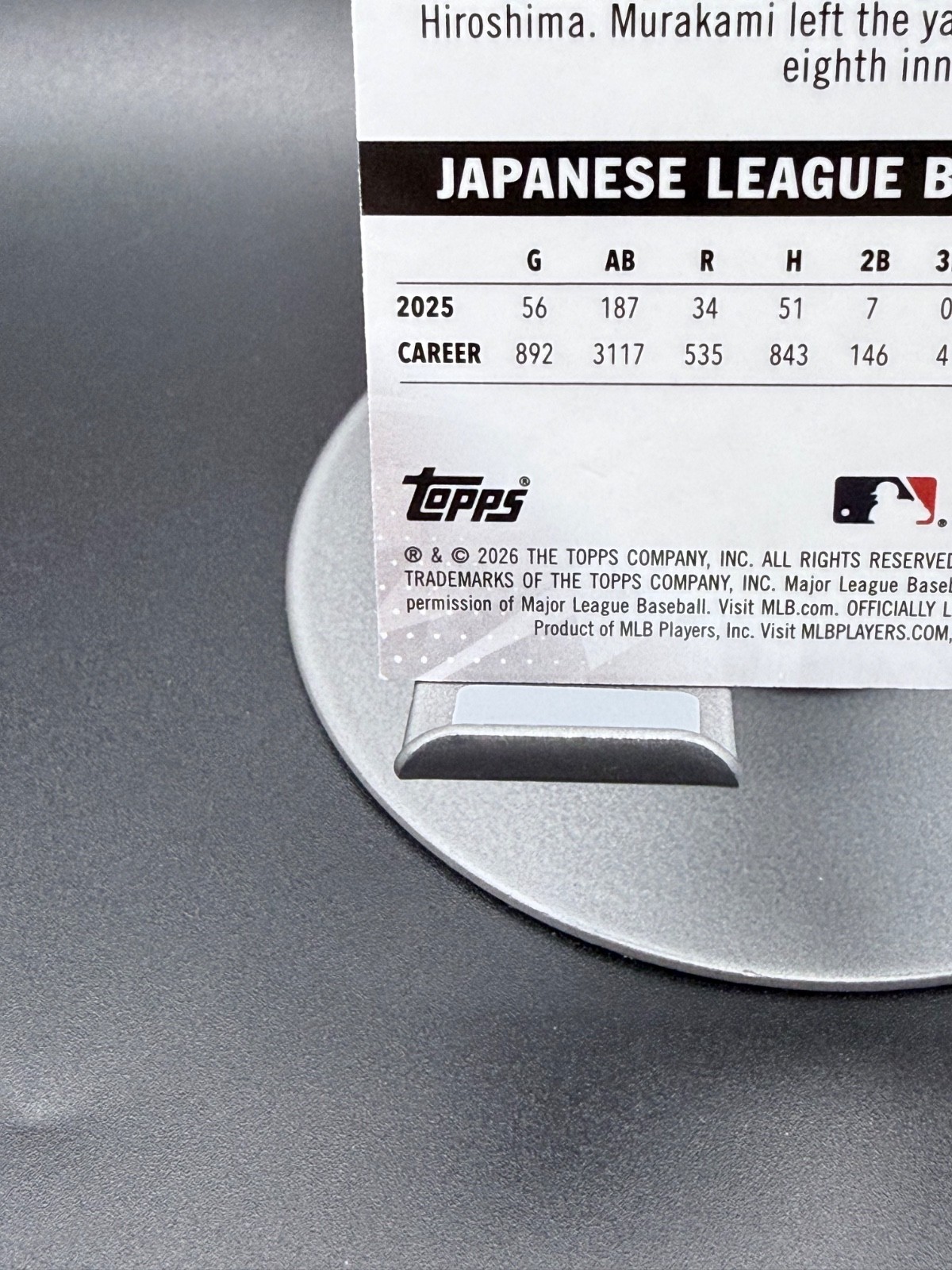 2026 Topps Finest MUNETAKA MURAKAMI RC Uncommon Mini Diamond #143 White Sox
