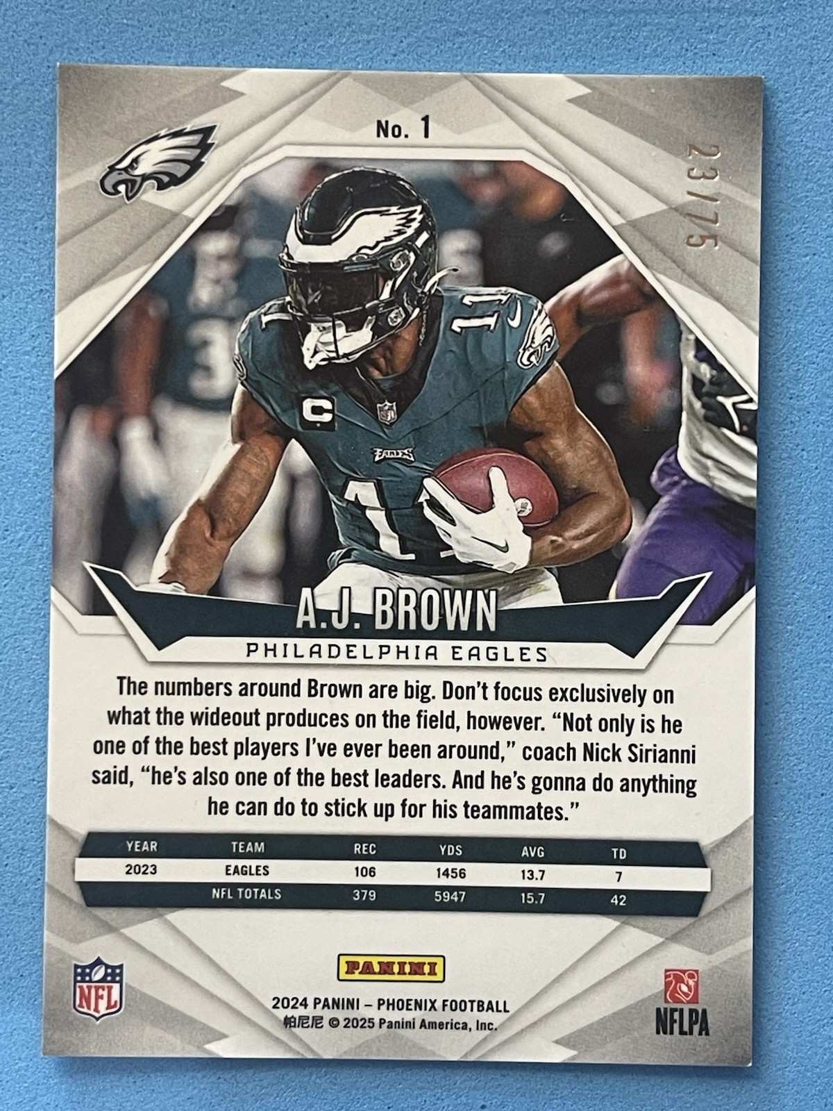 2024 Panini Phoenix – A.J. Brown #1 Bronze /75 Philadelphia Eagles SP