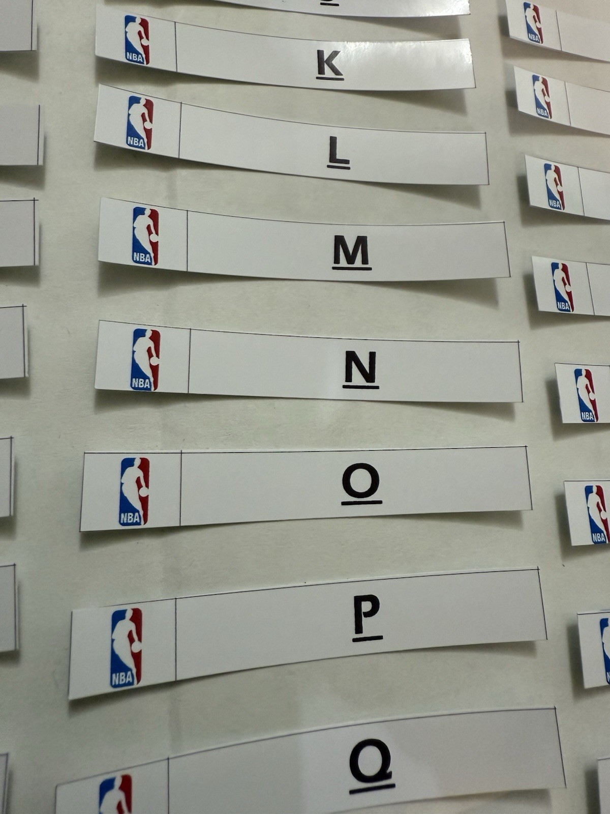 NBA A-Z Sticker Labels for BCW Card Dividers – Labels ONLY