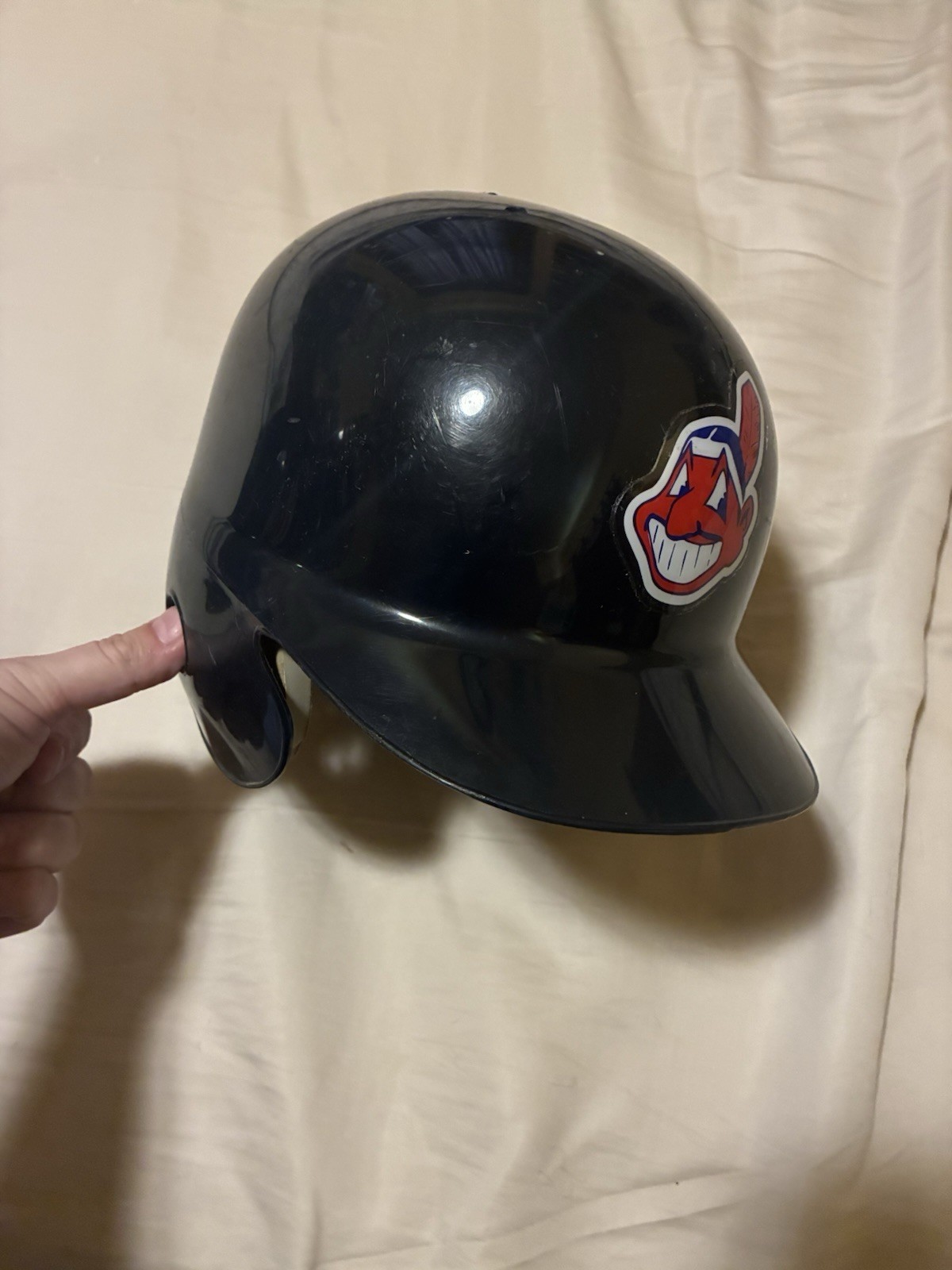 Vintage Cleveland Indians Batting Helmet ABC Double Flap Team Used Official MLB