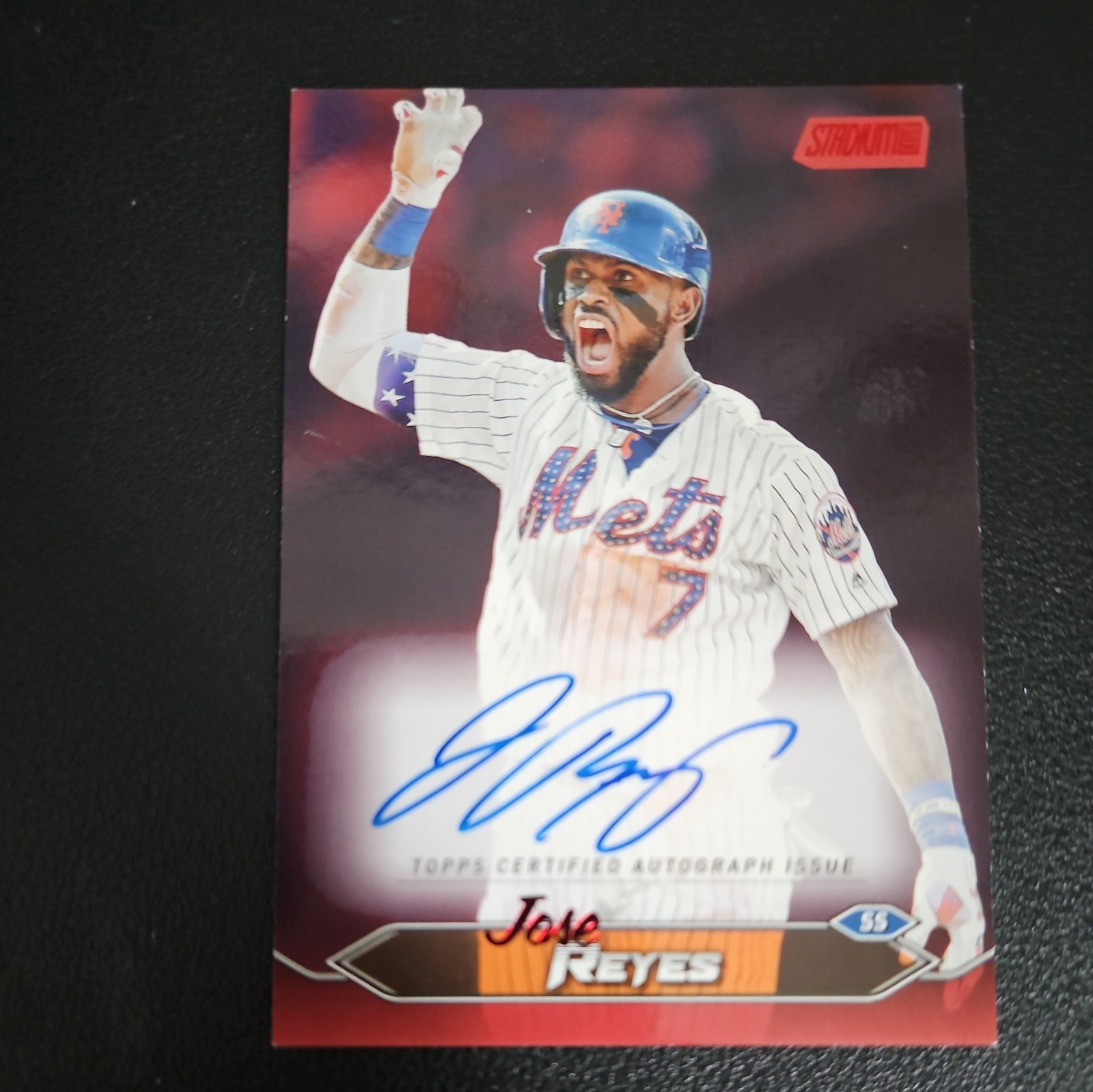2024 Topps Stadium Club Autographs Jose Reyes Red Foil Auto 24/50 SCBA-JRE Mets