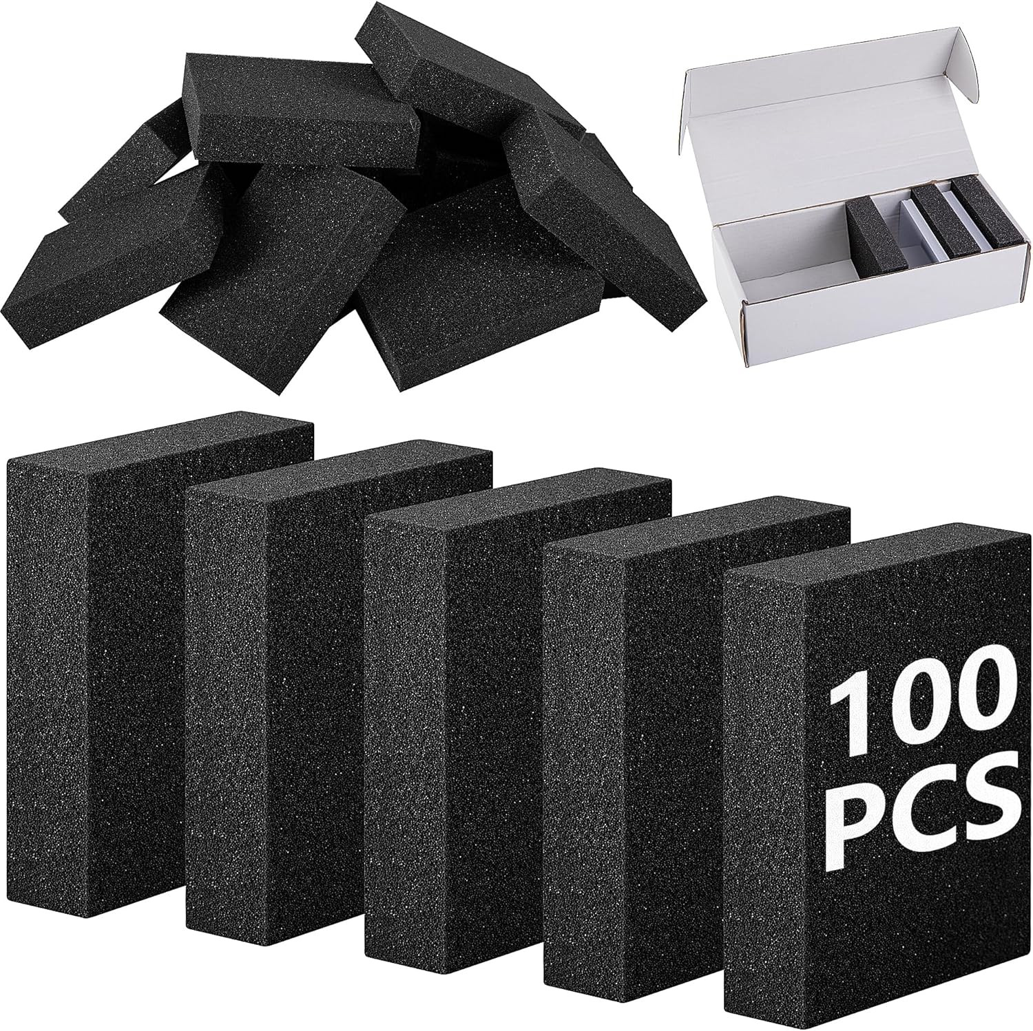 100 Pcs Card Dividers Foam- 40D High Elasticity Sponge Trading Card Dividers- Sh