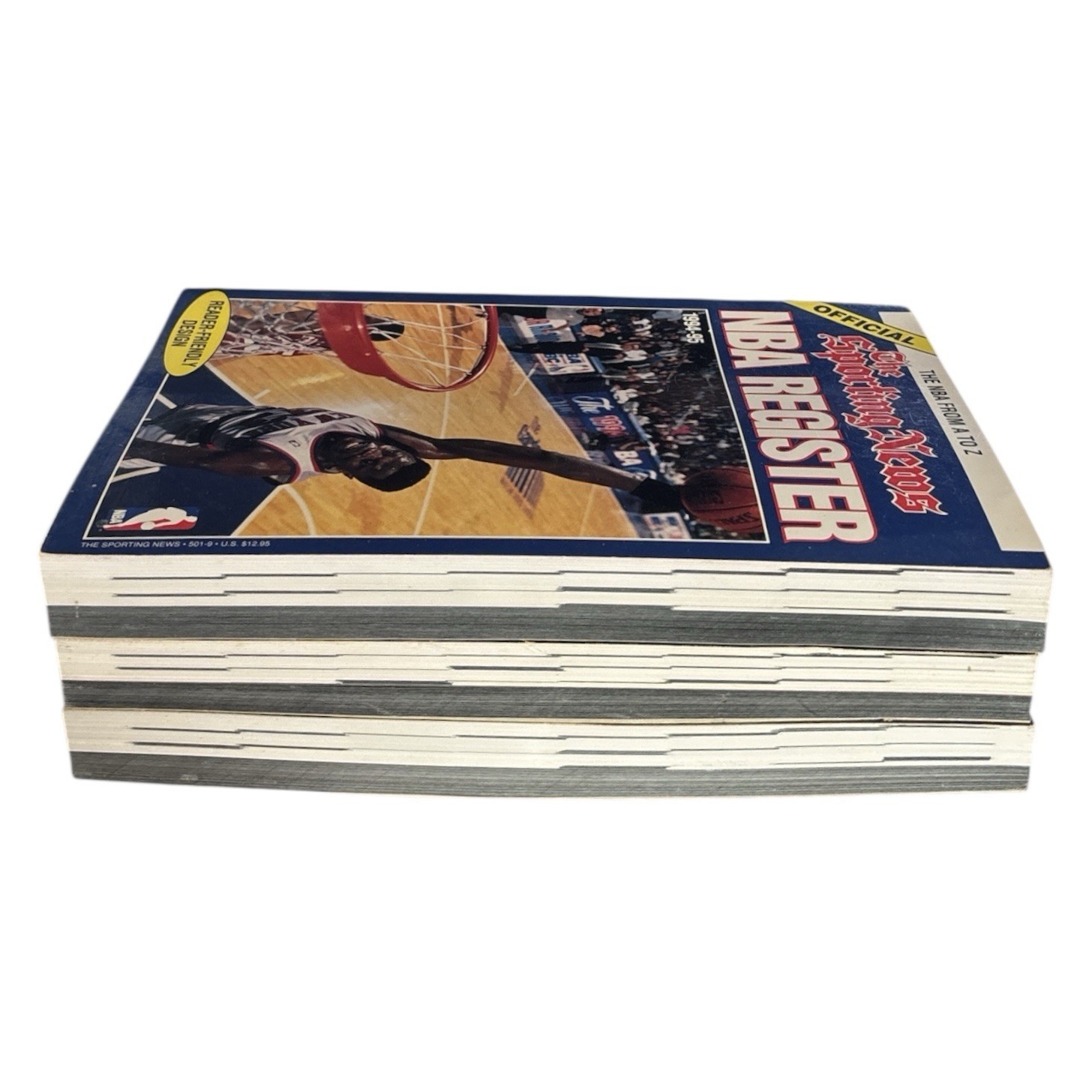 Vintage Lot 3 Sporting News Official NBA Register 1994-96 Basketball Guides; A-Z
