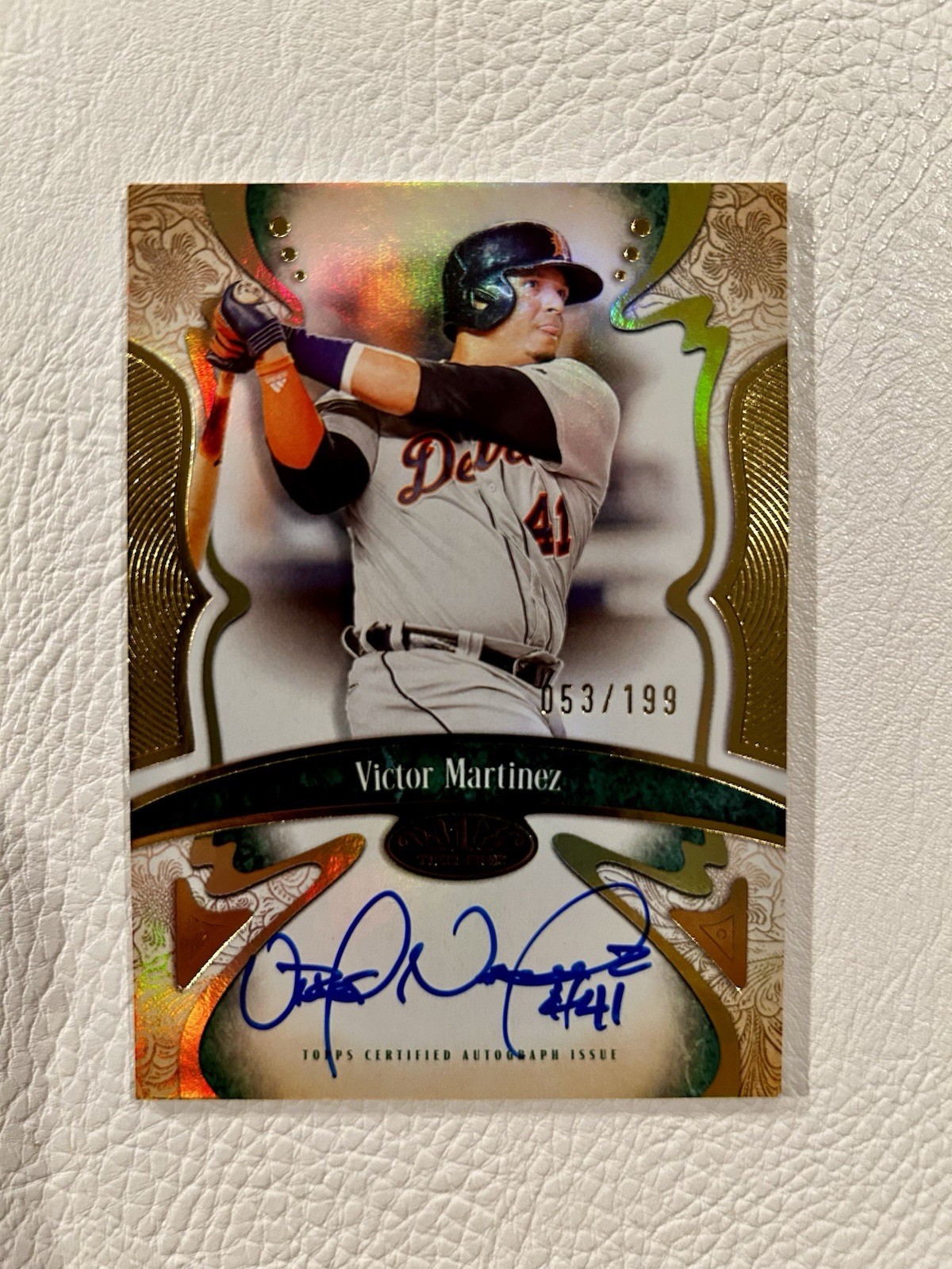 2026 Topps Tier 1 Tigers Victor Martinez Connoisseurs Autograph Card /199