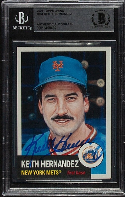 2023 Topps Living #634 Keith Hernandez Beckett Authentic Auto Signed Not PSA
