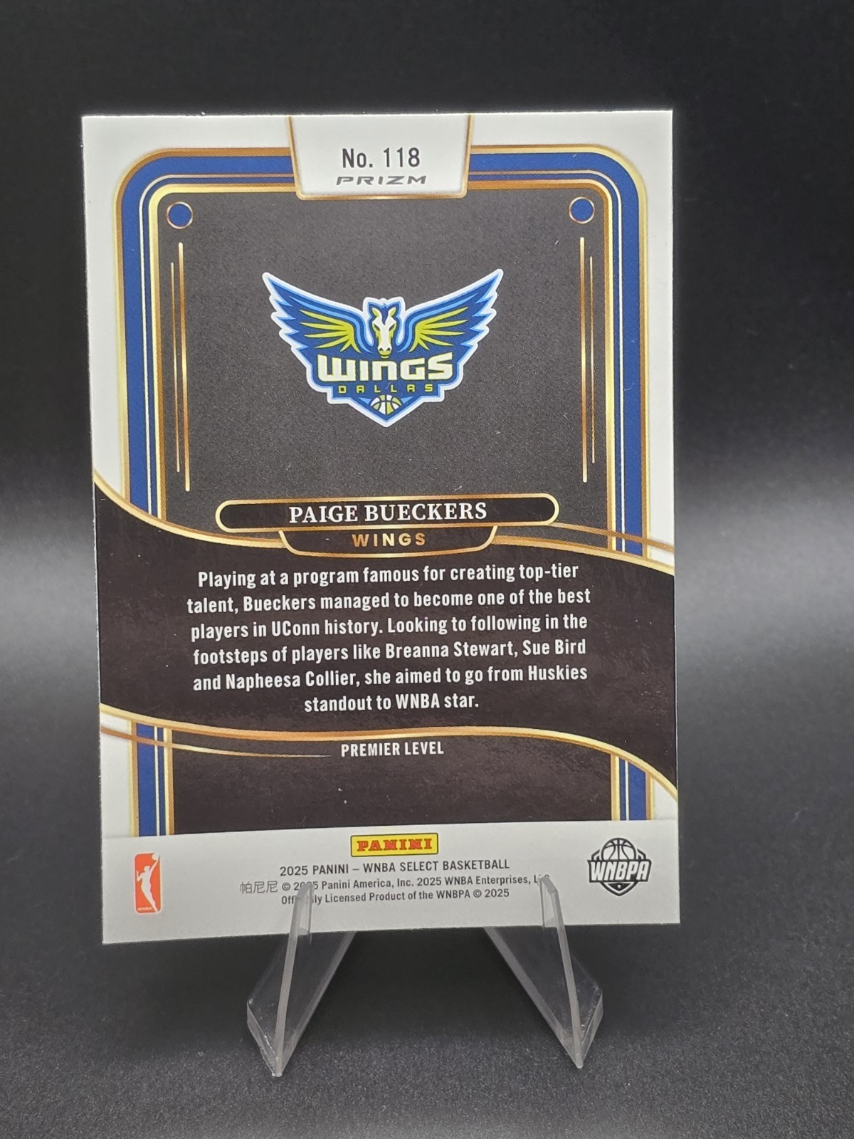 2025 Panini Select WNBA Paige Bueckers Silver Prizm RC #118