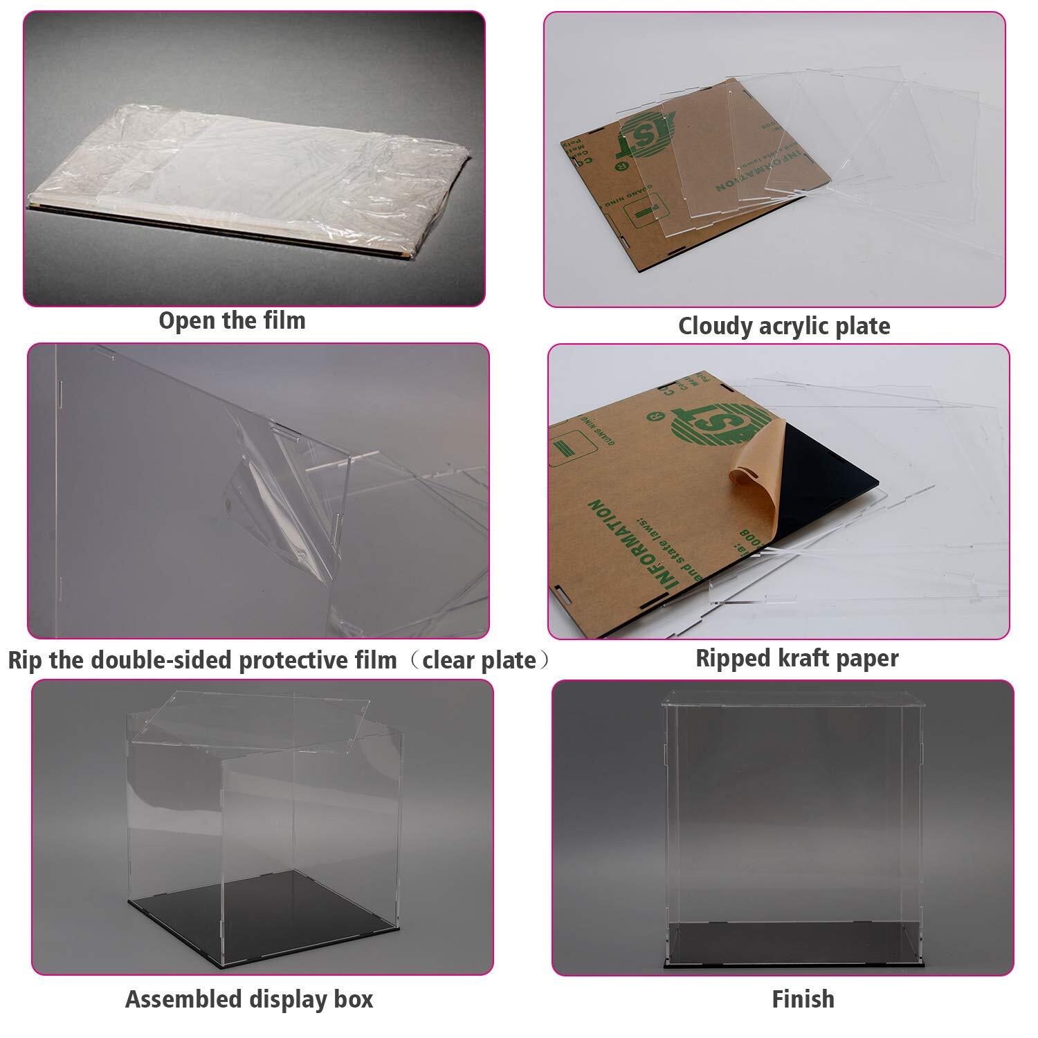 Assemble Clear Acrylic Display Case Alternative to Glass for Collectibles