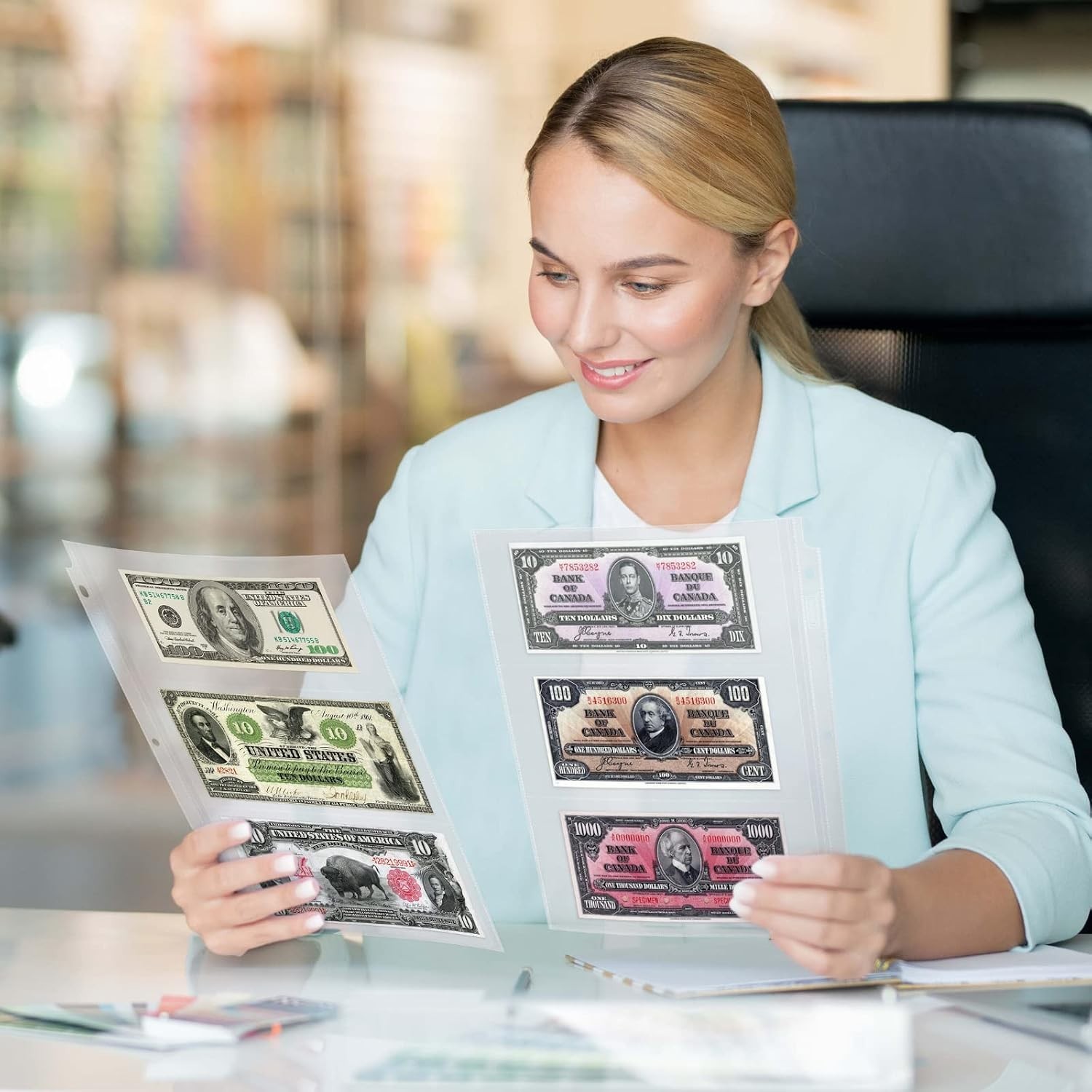 Archival Quality 3-Pocket Currency Sleeves – Acid-Free Storage for Collectibles
