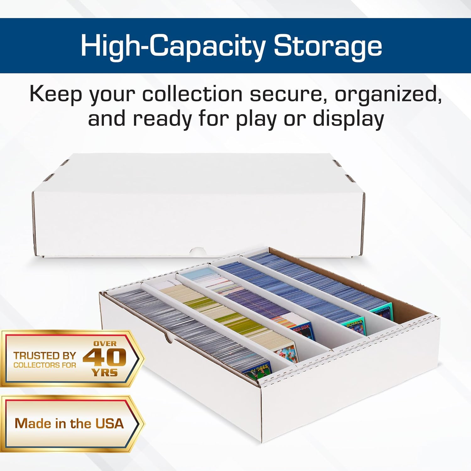 5000Ct Trading Card Storage Boxes (Full Lid) – 2 Pack | TCG & MTG Card Storage O