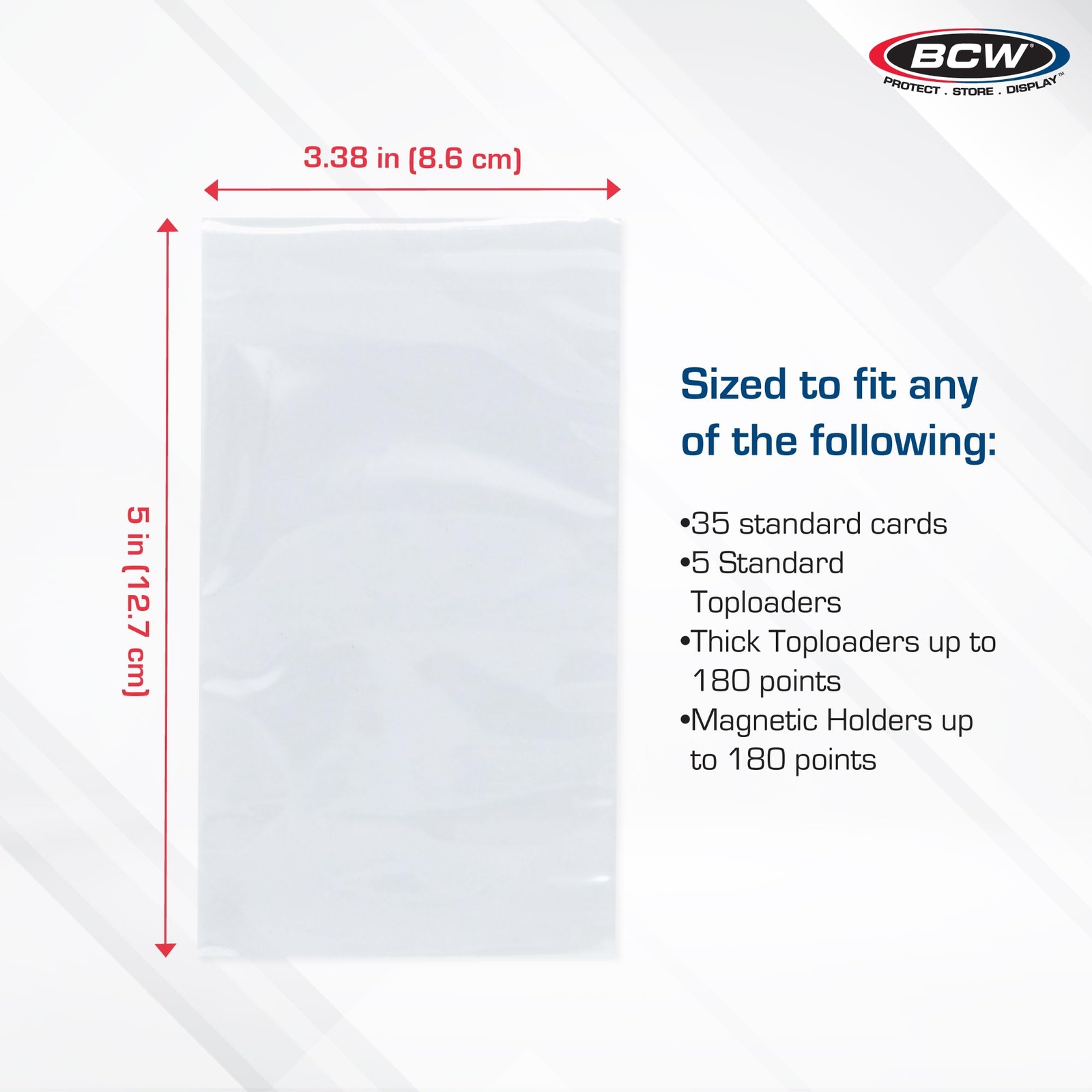 BCW Resealable Team Set Bags – 100 ct | Archival Quality Polypropylene | Hold…