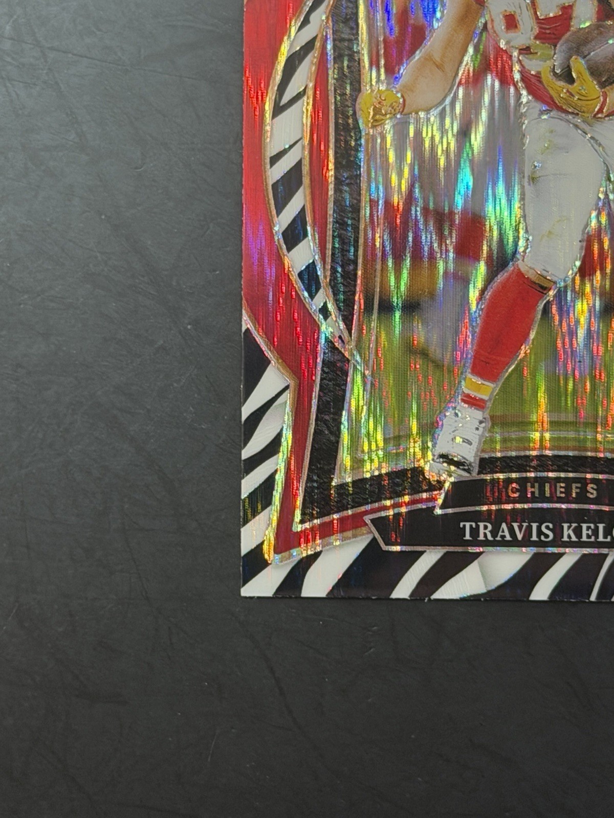 Travis Kelce 2024 Select Concourse Zebra Shock Prizm Kansas City Chiefs #97 SSP
