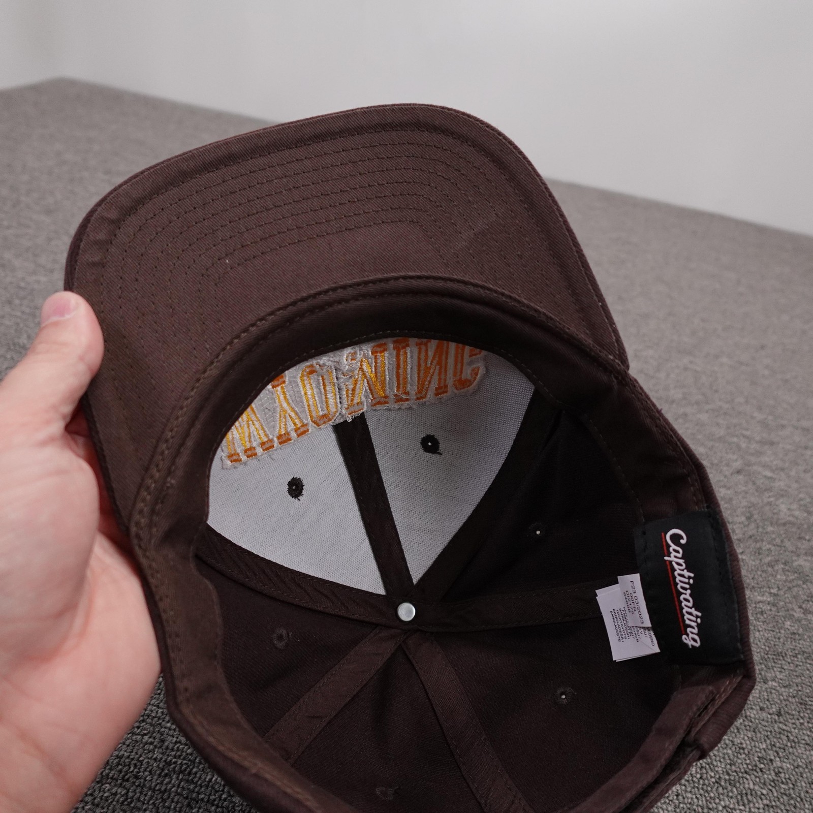 Wyoming Cowboys Hat Cap Strap Back Mens One Size Brown NCAA Football Captivating