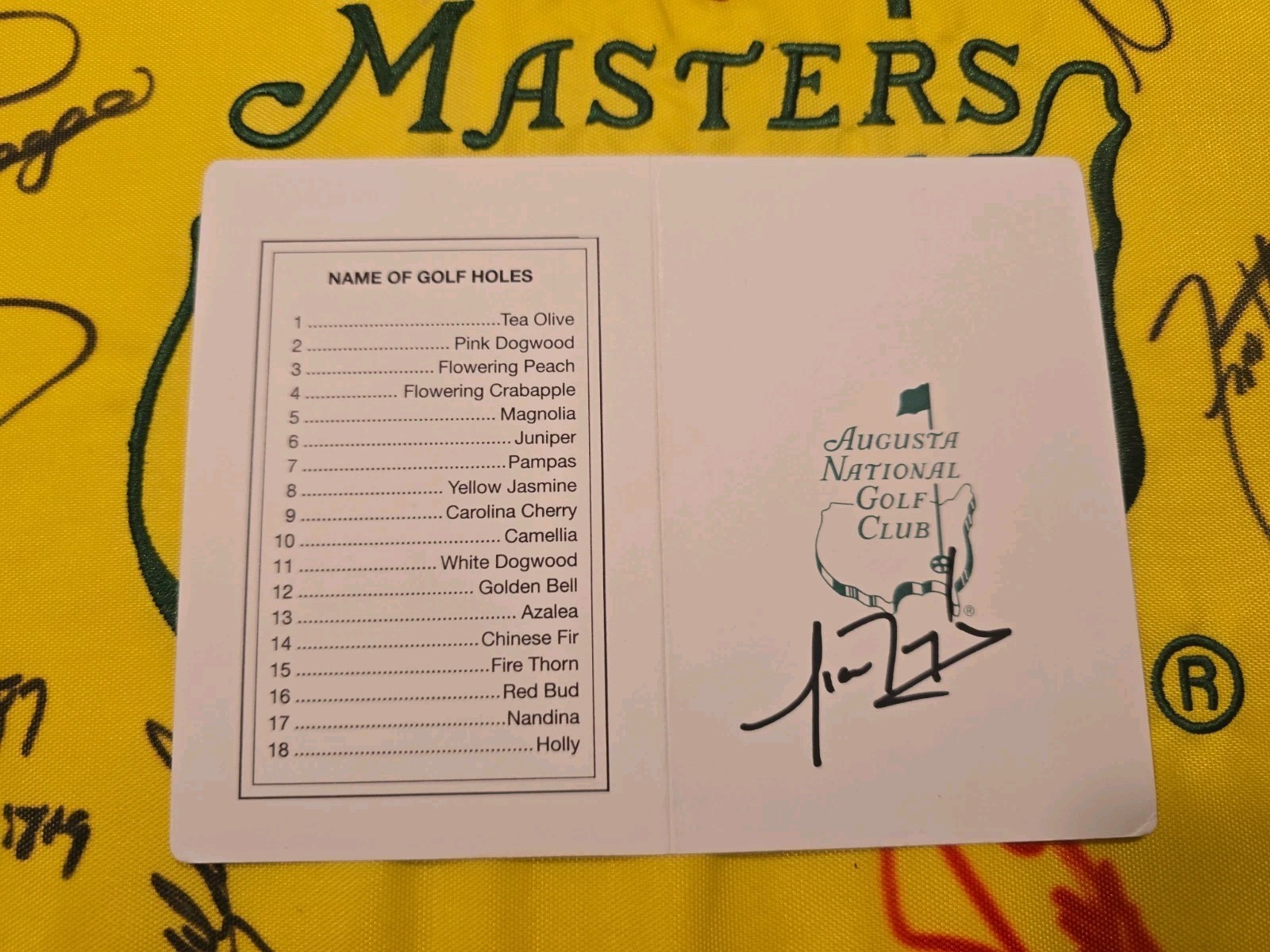 Nick Taylor SIGNED AUTOGRAPHED Masters Scorecard AUGUSTA NATIONAL GOLF CLUB ⛳️ !