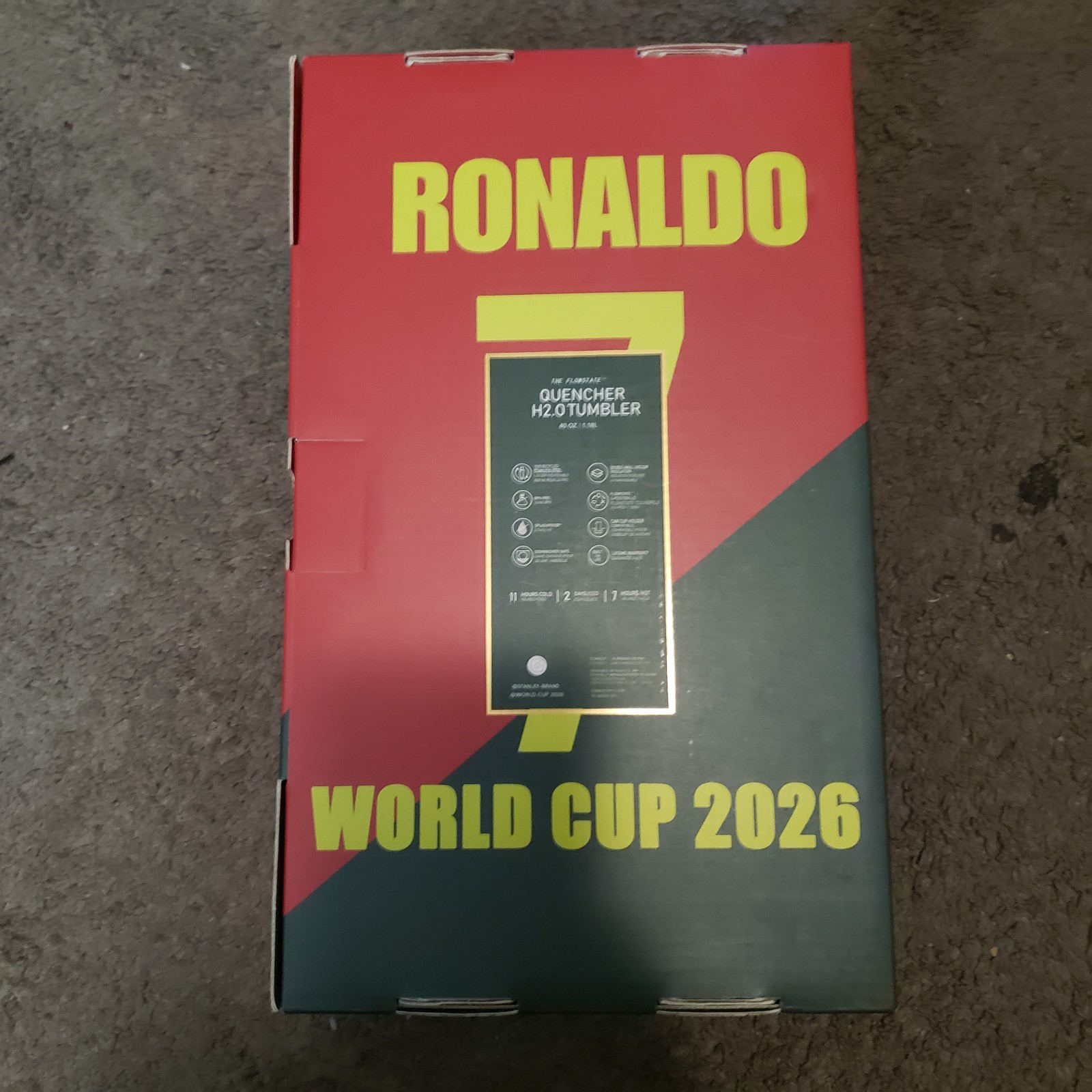 World Cup Cristiano Ronaldo Tumbler 40oz Portugal Brand New With Box