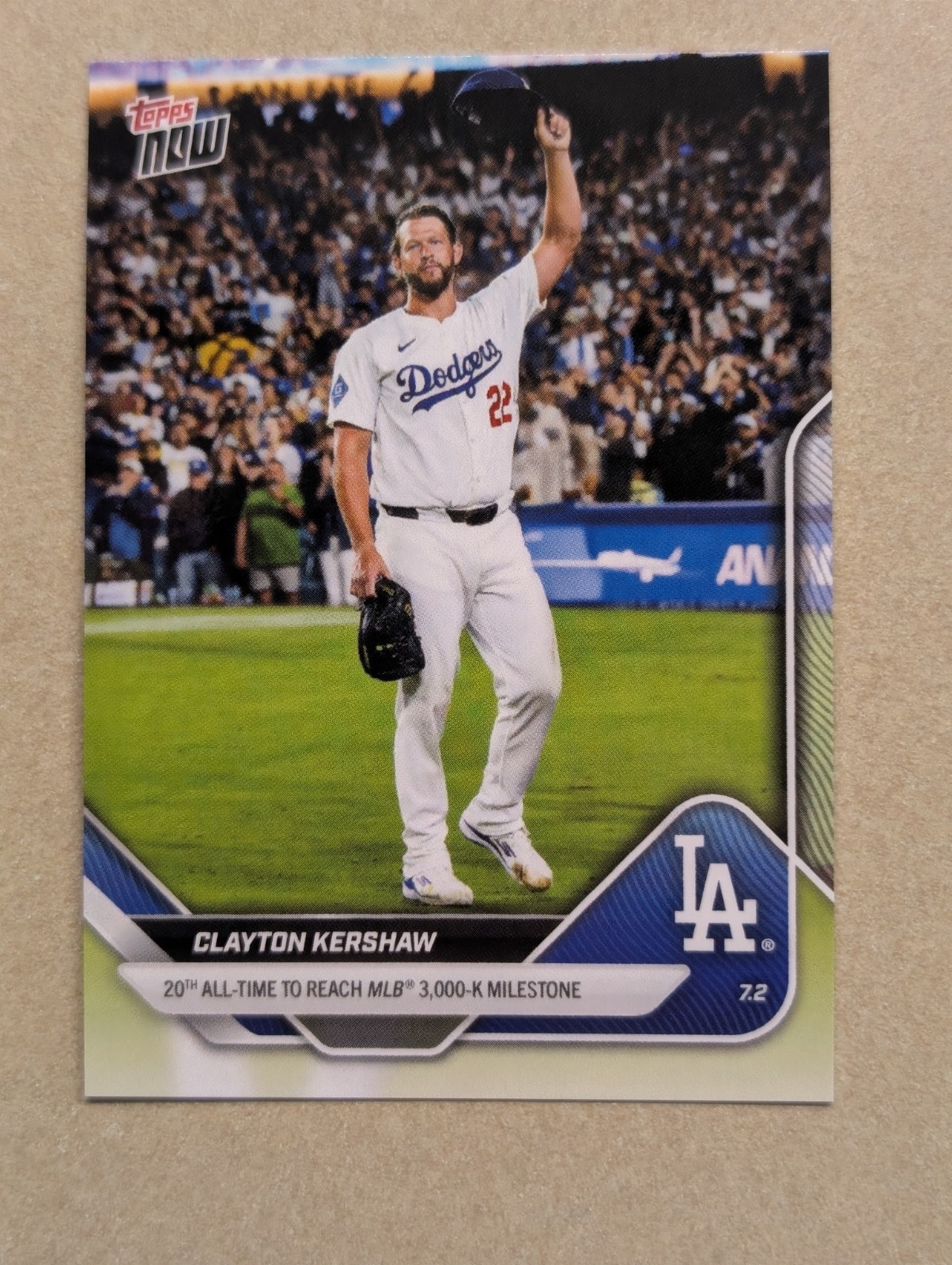 2025 Topps Now #373 – Clayton Kershaw #373 3K Strikeouts Dodgers