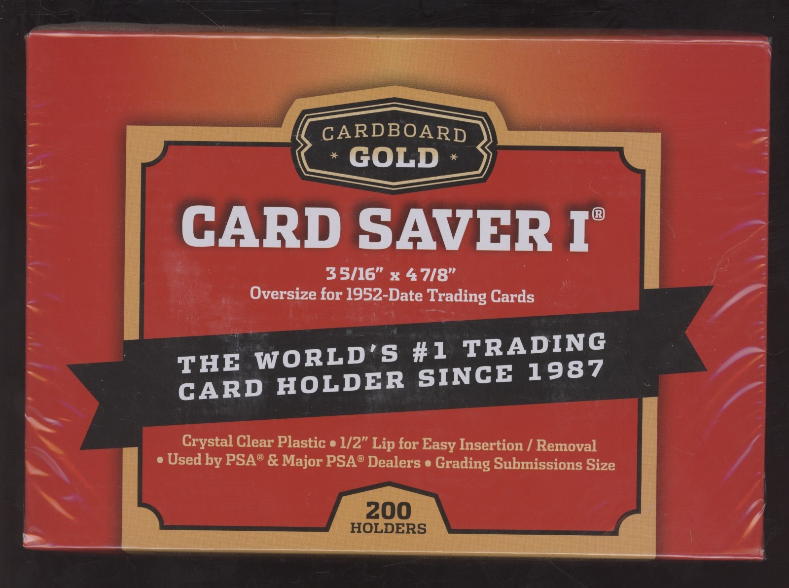 CBG Cardboard Gold CARD SAVER 1 I Clear Plastic Holder 200 COUNT BOX PSA BGS sub