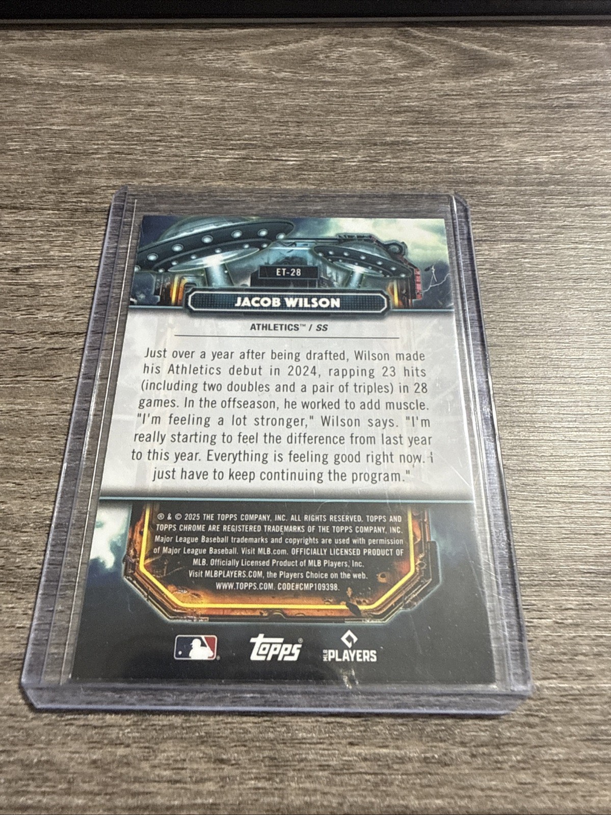 2025 Topps Cosmic Chrome Jacob Wilson Extraterrestrial Talent RC #ET-28