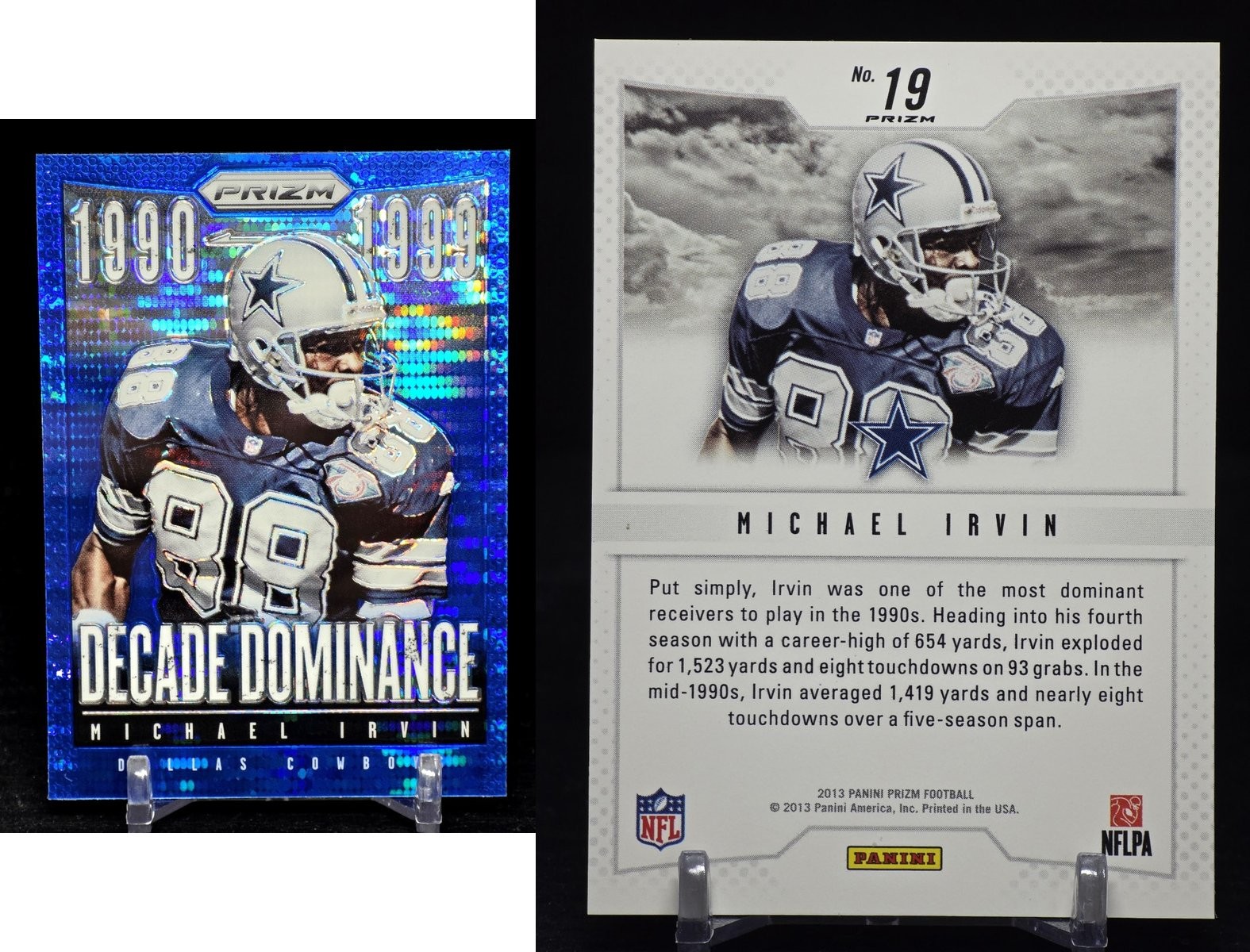 Michael Irvin 2013 Panini Prizm Decade Dominance Blue Pulsar Prizm #19 Cowboys