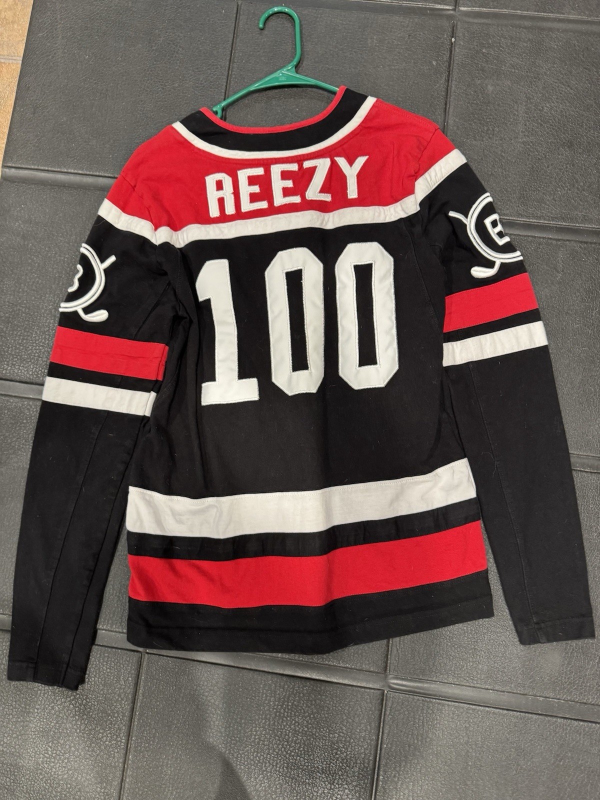 The Boondocks Hockey Jersey/black,White, And Red- Size M